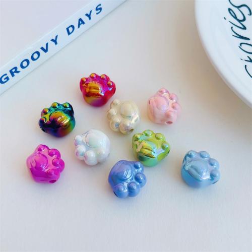 Belagte akryl perler, Claw, UV plating, du kan DIY, flere farver til valg, 18.50mm, 200pc'er/Bag, Solgt af Bag