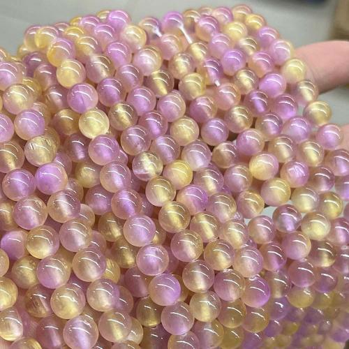 Gemstone smykker perler, Gipssten, Runde, du kan DIY, blandede farver, 8mm, Ca. 50pc'er/Strand, Solgt af Strand