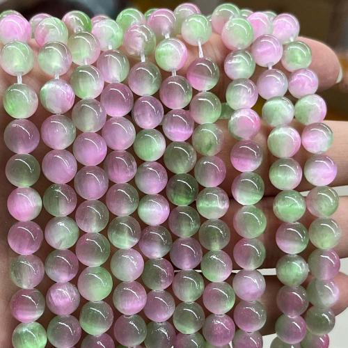 Gemstone smykker perler, Gipssten, Runde, du kan DIY, blandede farver, 8mm, Ca. 50pc'er/Strand, Solgt af Strand