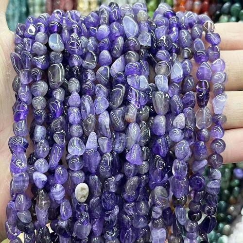 Natural Amethyst Beads Nuggets DIY purple Sold Per Approx 38 cm Strand