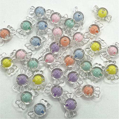 Bead in Bead Acrylic Beads Candy injection moulding DIY Approx Sold By Bag
