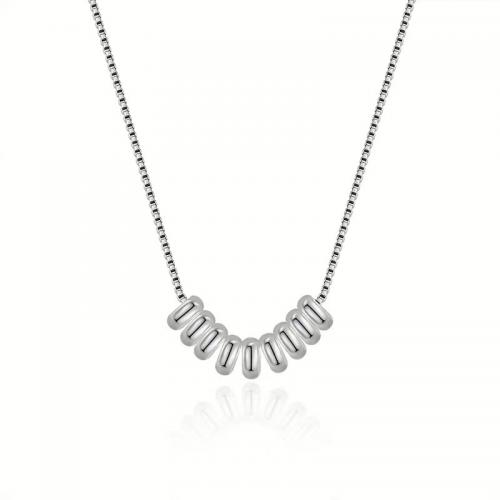 925 Sterling Silver Necklaces plated fashion jewelry & for woman nickel lead & cadmium free Length Approx 16.92 Inch Sold By PC