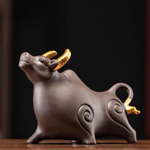 Tea Pet Decoration Purple Clay handmade for home and office nickel lead & cadmium free Sold By PC