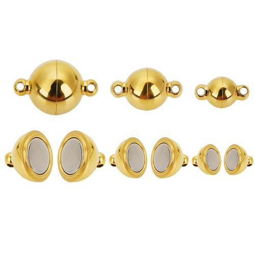 Stainless Steel Magnetic Clasp 304 Stainless Steel Vacuum Ion Plating DIY golden Sold By Bag