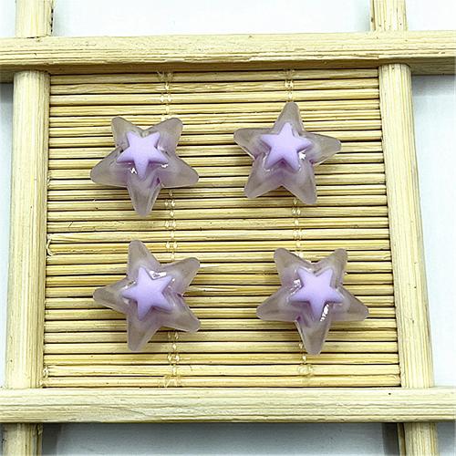 Bead in Bead Acrylic Beads Star DIY & frosted 16mm Approx 2mm Approx Sold By Bag