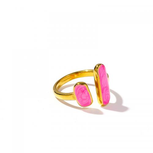 Ring Finger Titantium stali, dla kobiety & emalia, dostępnych więcej kolorów, sprzedane przez PC