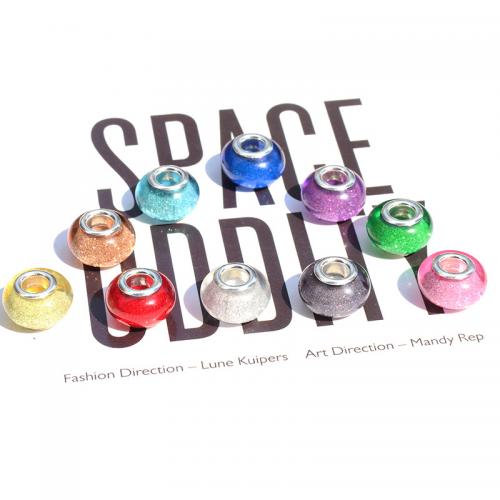 Europeo bolas de resina, Bricolaje, más colores para la opción, 14x9mm, Vendido por UD