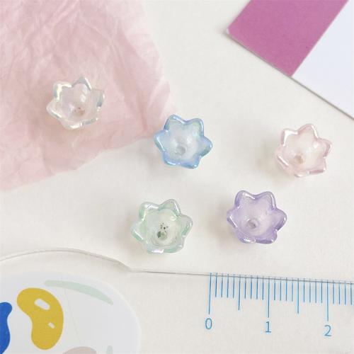 Plated Acrylic Beads Flower Bud UV plating DIY 11.50mm Sold By Bag