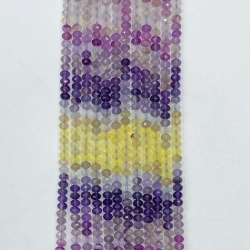 Fluoriet kralen, kleurrijke fluoriet, Abacus, DIY & verschillende grootte voor keus & gefacetteerde, gemengde kleuren, Per verkocht Ca 38 cm Strand