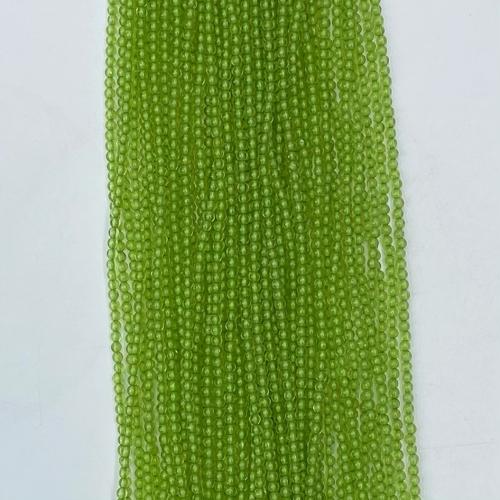 Gemstone Jewelry Beads Peridot Stone Round DIY green Sold Per Approx 38-39 cm Strand