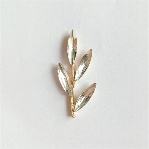 Hair Stick Findings Zinc Alloy Leaf gold color plated DIY Sold By PC