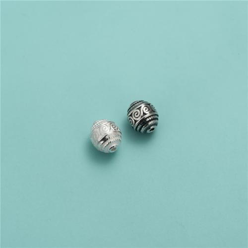 Perline in argento sterlina 925, 925 sterline d'argento, DIY, nessuno, 7.70x9mm, Foro:Appross. 1.5mm, Venduto da PC