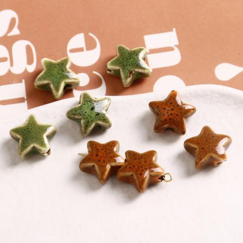 Porcelain Jewelry Beads Star DIY 15mm Sold By PC