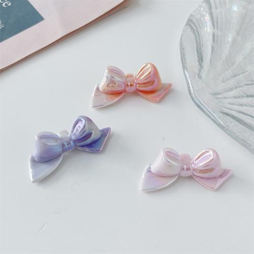 Acrylic Jewelry Beads Bowknot DIY 40mm Sold By Bag