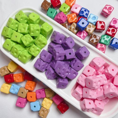 Acrylic Jewelry Beads Square stoving varnish DIY 14.50mm Approx 3.5mm Sold By Bag