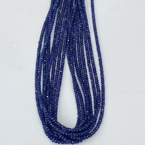 Edelsteen Sieraden Kralen, Saffier, DIY & verschillende grootte voor keus & gefacetteerde, blauw, Per verkocht Ca 40-41 cm Strand