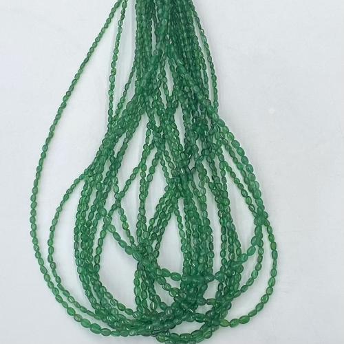 Edelsteen Sieraden Kralen, Emerald, DIY, groen, Length about 2.5-4mm, Per verkocht Ca 40-41 cm Strand