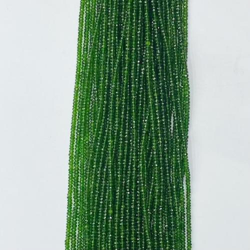 宝石ジュエリービーズ, 透輝石, DIY & 異なるサイズの選択 & 切り面, グリーン, で販売される 約 41 センチ ストランド