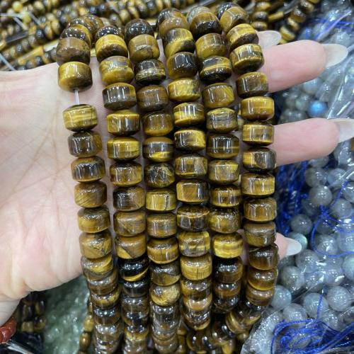 Natural Tiger Eye Beads Flat Round DIY mixed colors Sold Per Approx 38 cm Strand