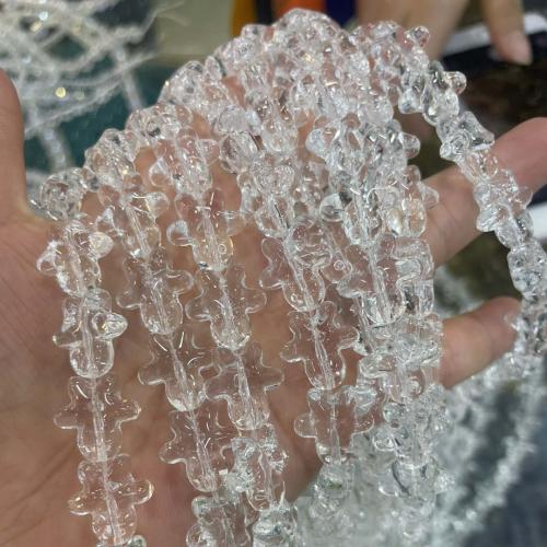 Kristall-Perlen, Kristall, DIY, Crystal Clear, 10x12mm, verkauft per ca. 38 cm Strang