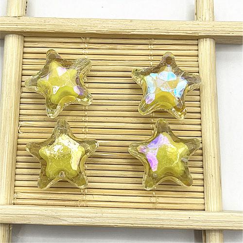 Bead in Bead Acrylic Beads Star DIY 19mm Approx 2mm Approx Sold By Bag