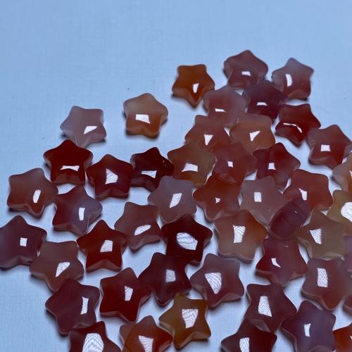 Agate Beads Star DIY red 11.40mm Sold By PC