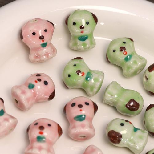 Spacer Beads Jewelry Porcelain Dog DIY Approx Sold By Bag