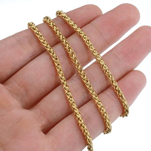 Stainless Steel Jewelry Chain 304 Stainless Steel Vacuum Ion Plating DIY Approx Sold By Bag