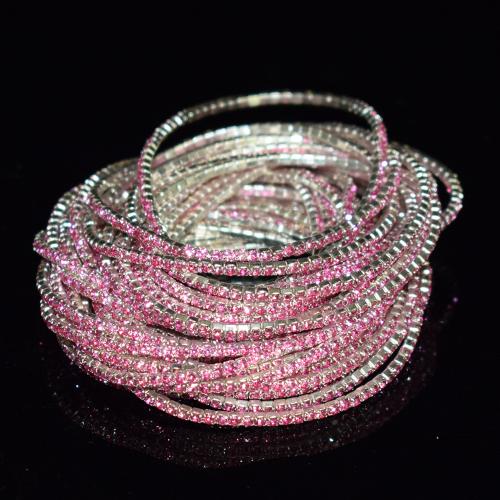 Zinc Alloy Bracelet fashion jewelry & for woman & with rhinestone nickel lead & cadmium free 55mm Approx Sold By Set