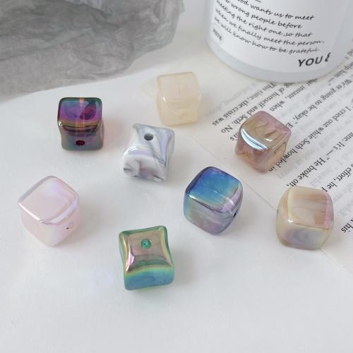 Acrylic Jewelry Beads Square DIY 19mm Approx Sold By Bag