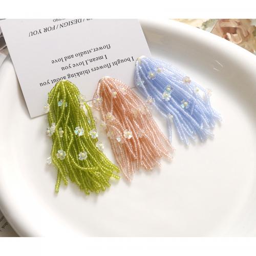 Hair Accessories DIY Findings, Glass Beads, more colors for choice, 75x28mm, Sold By PC