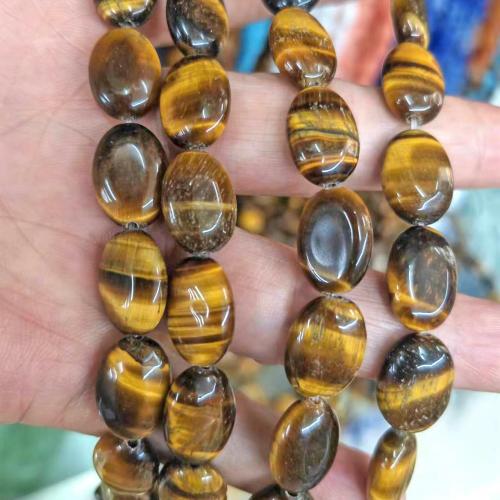 Tiger Eye Beads, du kan DIY & forskellig størrelse for valg, brun, Solgt Per Ca. 38 cm Strand