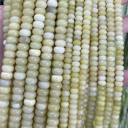 Jade Perlen, Zitronen Jade, Abakus,Rechenbrett, poliert, DIY & verschiedene Größen vorhanden, hellgrün, verkauft per ca. 38 cm Strang