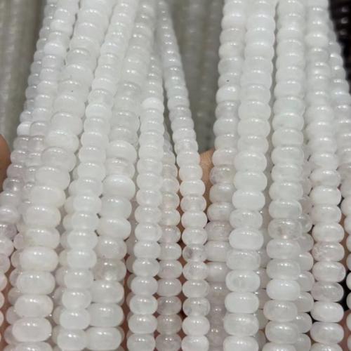 Natural Jade Beads Jade White Abacus polished DIY white Sold Per Approx 38 cm Strand