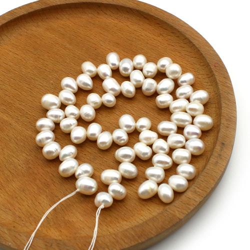 Cultured Rice Freshwater Pearl Beads polished DIY white Sold Per Approx 38 cm Strand