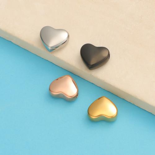 Stainless Steel Spacer Beads 304 Stainless Steel Heart plated DIY Sold By PC