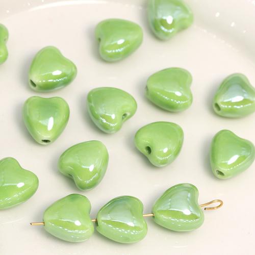 Porcelain Jewelry Beads Heart DIY 12mm Approx Sold By Bag