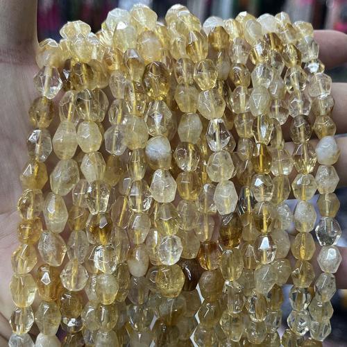 Perle citrini naturale, perline citrino, Pepite, DIY & sfaccettati, giallo, 9x12mm, Venduto per Appross. 38 cm filo
