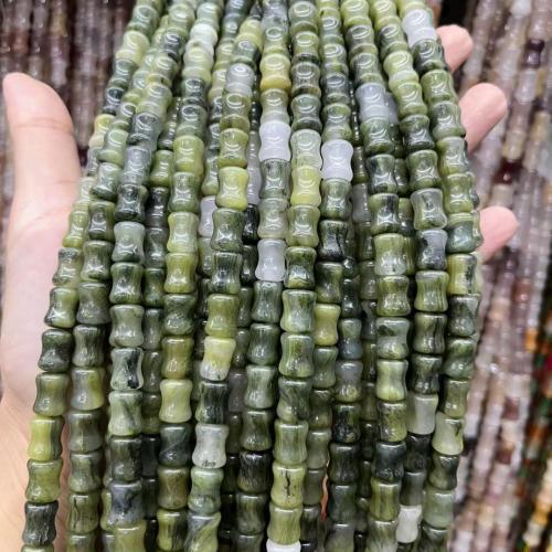 Perles en jade, Jade du Sud, poli, DIY, couleurs mélangées, 8x12mm, Vendu par Environ 38 cm brin