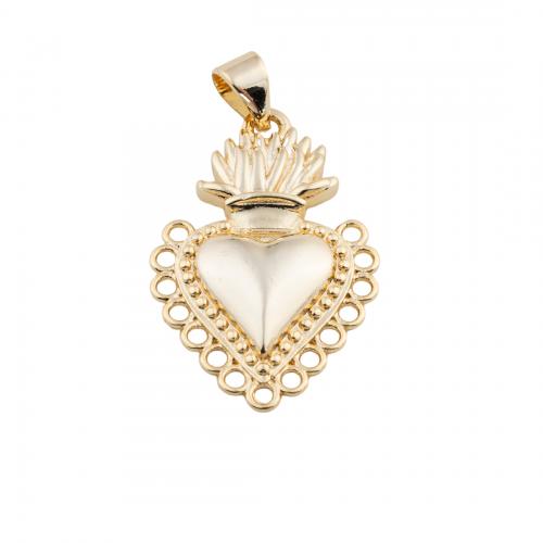 Brass Heart Pendants high quality plated DIY nickel lead & cadmium free Approx 4mm Sold By PC