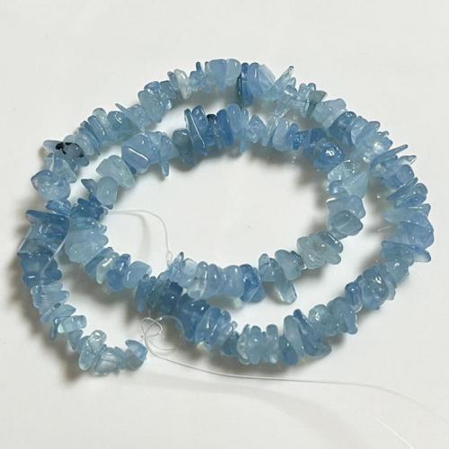 Perles bijoux en pierres gemmes, aigue-marine, Irrégulière, DIY, bleu, aboutuff1a5-9mm, Vendu par Environ 39 cm brin