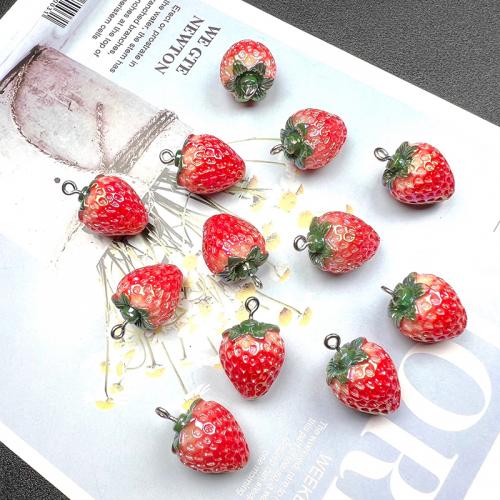 Acrylic Pendants Strawberry DIY Sold By PC