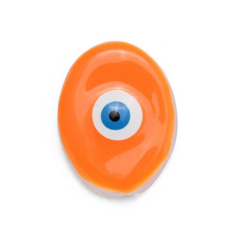 Fashion Evil Eye Jewelry Beads Shell Flat Oval DIY & enamel Sold By PC