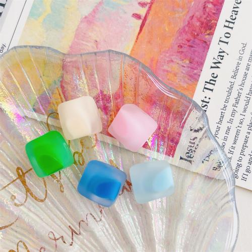 Transparent Acrylic Beads,  Square, DIY, more colors for choice, 13.50mm, Approx 200PCs/Bag, Sold By Bag