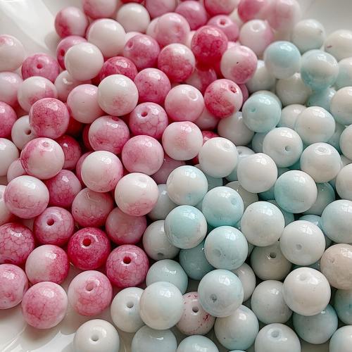 Ručno lampwork perle, možete DIY, više boja za izbor, 10x10mm, Rupa:Približno 1.5mm, 10računala/Torba, Prodano By Torba