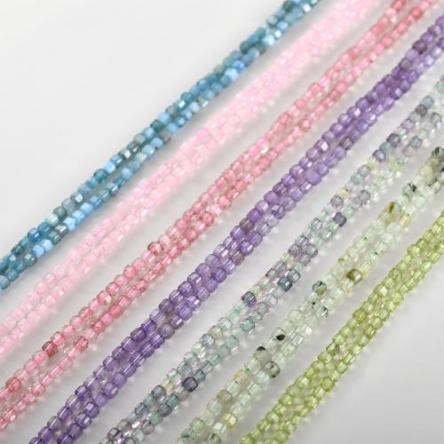 Gemstone Jewelry Beads Square DIY 2.50mm Approx 0.5mm Approx Sold By Strand