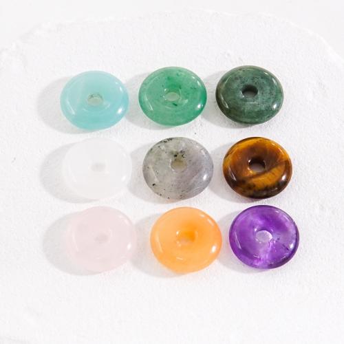 Gemstone Pendants Jewelry Natural Stone Round DIY nickel lead & cadmium free Approx 2.5mm Approx Sold By PC