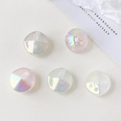 Plated Acrylic Beads UV plating DIY & luminated 21mm Approx Sold By Bag