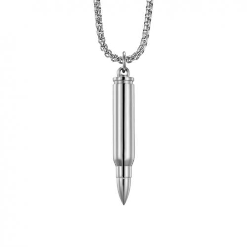 Titanium Steel Necklace Bullet Vacuum Ion Plating fashion jewelry & Unisex Length Approx 60 cm Sold By PC
