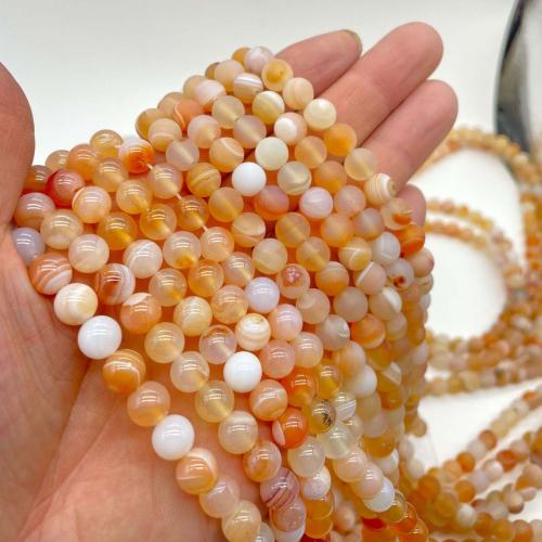 Natural Persian Gulf agate Beads Round DIY  Sold By Strand